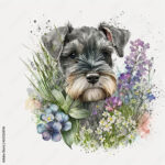 The cutest dog in the world --a mini schnauzer.